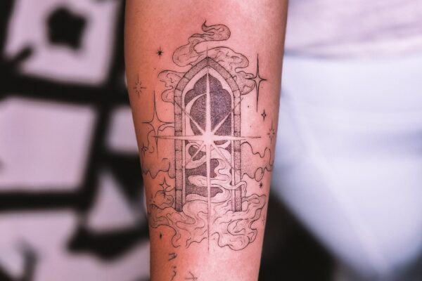 Fine Line Tattoo 002 Black & Grey Sebrina Pham Art