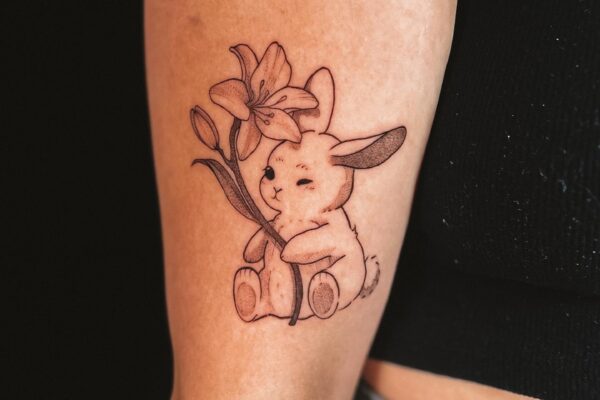 His & Her Fine Line Tattoo Black & Grey 002 Sebrina Pham Art