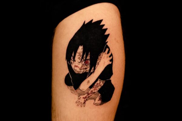 Sauske Naruto Pre Time Skip Tattoo Black & Red Sebrina Pham Art